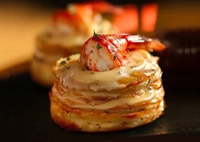 vol-au-vent au homard, sauce champagne