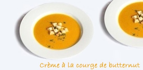 crème à la courge butternut